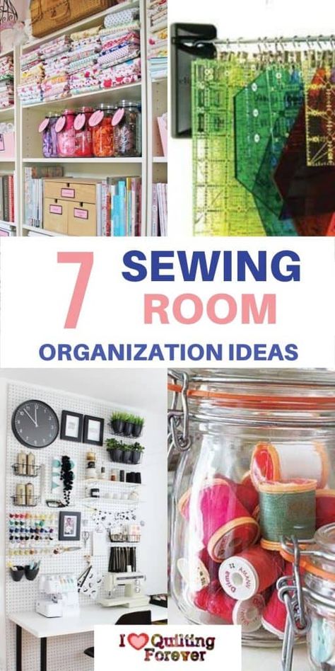 Sewing Room Organization Ideas, Small Sewing Space, Quilt Room Organization, Sewing Closet, Small Sewing Rooms, Room Organization Ideas, Sewing Desk, Sewing Station, Sewing Room Inspiration