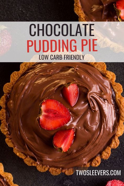 Craving a luscious dessert without derailing your low-carb lifestyle? Look no further than our recipe for a mouthwatering low carb Chocolate Pudding Pie. This rich and creamy dessert is the perfect way to satisfy your sweet tooth while staying on track with your dietary goals. Chocolate Pie Pudding, Low Carb Chocolate Pudding, Keto Chocolate Pie, Low Carb Pudding, Chocolate Pudding Pie Recipe, Pudding Pie Recipes, Chocolate Pudding Pie, Chocolate Pie With Pudding, Pudding Pie