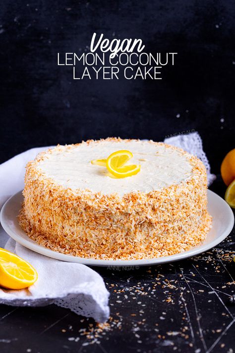 Cupcakes With Frosting, Coconut Layer Cake, Lemon Layer Cake, Vegan Lemon Curd, Carrot Cake Recipes, Caramel Cake Recipe, Birthday Cake Recipes, Lemon Layer Cakes, Lemon Sponge