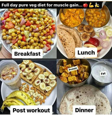 Vegetarian Meal Ideas, Bulking Diet, Workout Meals, Healthy Weight Gain Foods, Food To Gain Muscle, Weight Gain Diet, Gym Diet, Weight Gain Meals, Healthy Food Menu