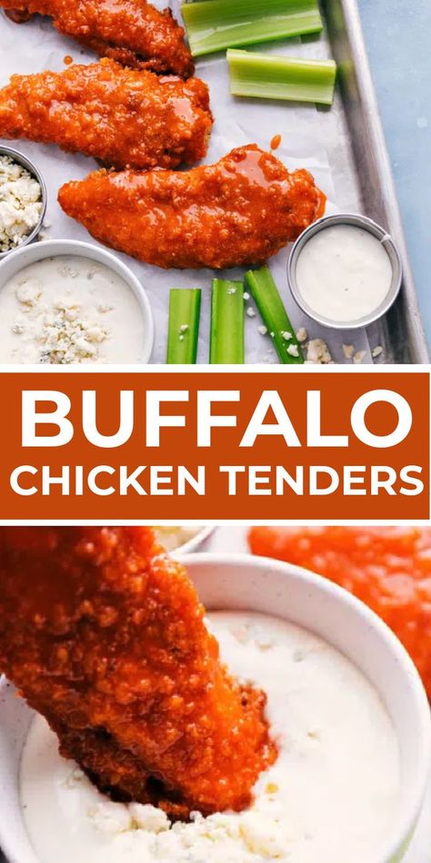 Buffalo Tenders Recipe, Buffalo Chicken Tender Recipes, Buffalo Chicken Tenders Recipes, Buffalo Chicken Tenderloins, Buffalo Sauce For Chicken Tenders, Buffalo Chicken Tender Wraps, Homemade Buffalo Chicken Tenders, Chicken Tender Buffalo Recipes, Buffalo Honey Chicken Tenders