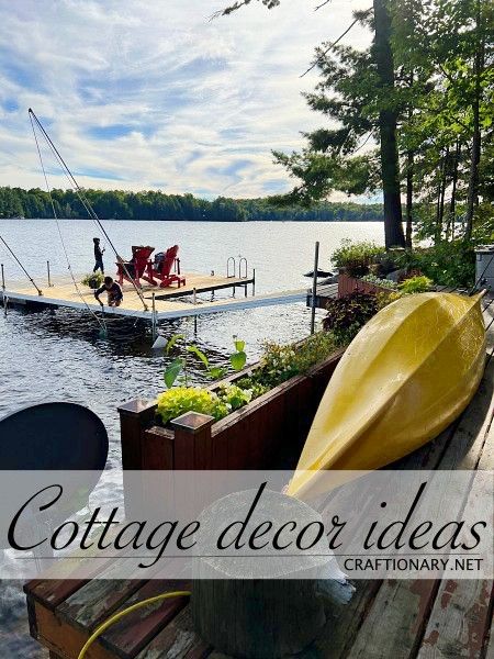 Cottage house decorating ideas for your Airbnb guests - Craftionary Lake Cottage Decorating Ideas, Diy Lake House Decor, Cottage Decor Lakeside, Lakeside Cottage Interiors, Cottage Branding, Lake Cottage Interiors, Diy Painting Ideas On Canvas, River House Decorating Ideas, Coffee Mug Painting Ideas