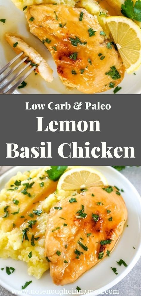 Basil Chicken Recipe, Chicken Breast Marinade, Honey And Garlic, Lemon Basil Chicken, Dinner Paleo, Honey Glazed Chicken, Healthy Protein Meals, Lean Chicken, Basil Recipes