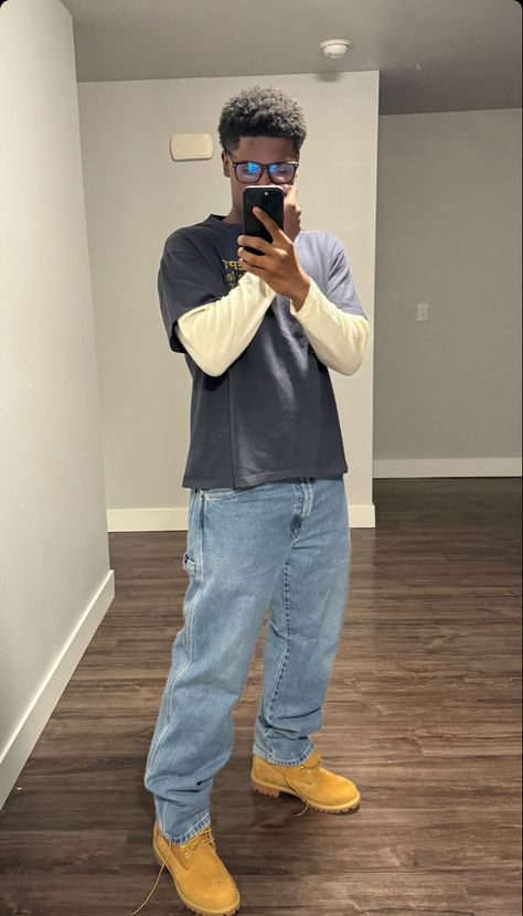 Baggy Jeans Men Outfit, Men Streetwear Outfits, Baggy Jeans Men, Outfit Ideas Trendy, Men Outfit Ideas, Jeans Outfit Men, Streetwear Outfit Ideas, Trendy Boy Outfits, Mens Casual Outfits Summer