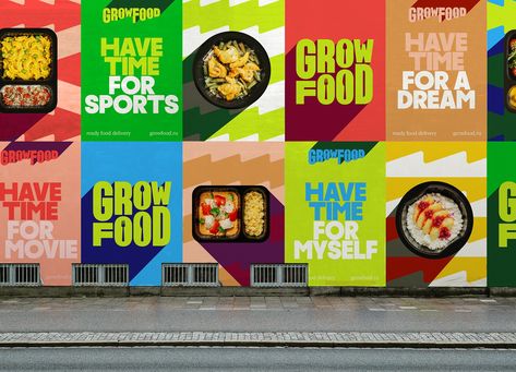 Grow Food Brand Identity :: Behance Food Brand Identity, Food Work, Publicidad Creativa, Grow Food, Food Branding, Food Projects, Food Graphic Design, Food Poster Design, Visual Identity Design