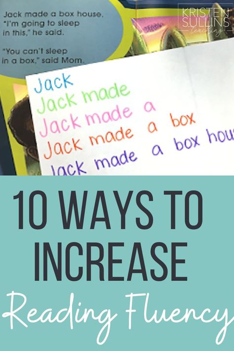 Increase Reading Fluency, Reading Fluency Activities, Small Group Reading Activities, Guided Reading Kindergarten, Fluency Activities, Reading Stations, Reading Tutoring, Small Group Reading, Reading Specialist