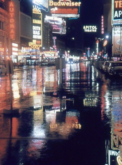 Time square,  new York,  1959 Time Square New York, 1950s Aesthetic, New York City Aesthetic, Nyc Times Square, New York Night, A Night At The Opera, New York Aesthetic, Vintage New York, New York Public Library