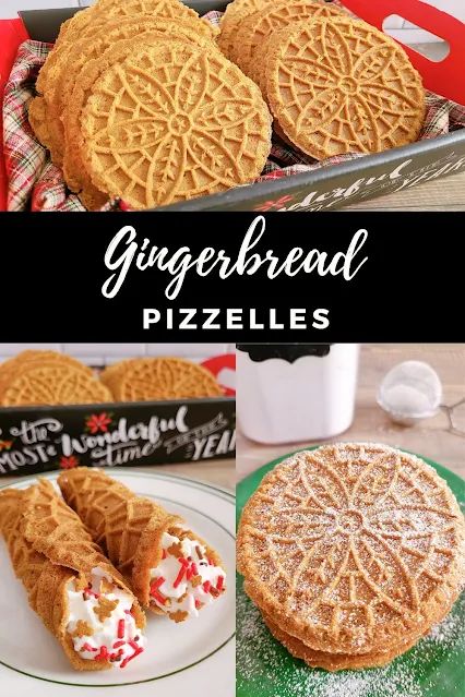 Gingerbread Pizzelles Classic Pizzelle Recipe, Pizzelles Recipe Holiday, Pizzelle Recipe Gluten Free, Italian Pizzelle Cookies, Pizzelle Cookies Recipe, Gluten Free Pizzelles, Pizelles Cookies Recipes, Gingerbread Pizzelle Recipe, Pumpkin Pizzelles