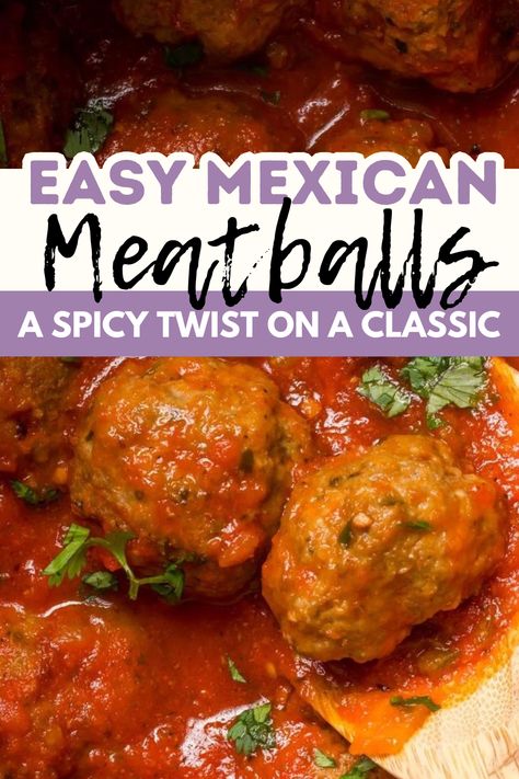 Tantalize your tastebuds with these Quick & Easy Mexican Meatballs – the ultimate homemade comfort food for your weeknight dinners. Bursting with Mexican flavors and ready in no time, these flavorful meatballs are a delicious break from the mundane. Why wait? Reinvent your dinner experience today! Mexican Meatball Appetizer, Texas Tamale Meatballs, Mexican Meatballs With Rice, Tamale Meatballs, Mexican Fiesta Food, Flavorful Meatballs, Fiesta Food, Mexican Meatballs, Meatballs And Rice