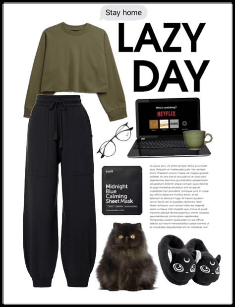 Stay Home Outfit | ShopLook #outfit #fashion #relax #inspo #chill #chic #egirl #vsco #netflix #pajamas #soft #challenge #polyvore #tiktok #staysafe #food #casual Cute Lazy Outfits For Winter Lounge Wear, Chill Stay At Home Outfits, Lazy Outfits Home, House Wear Outfits Korean, Work From Home Fits, Cozy Casual Outfits Summer, Stay At Home Winter Outfits, Comfy Home Outfits Aesthetic, Korean Casual Home Outfit