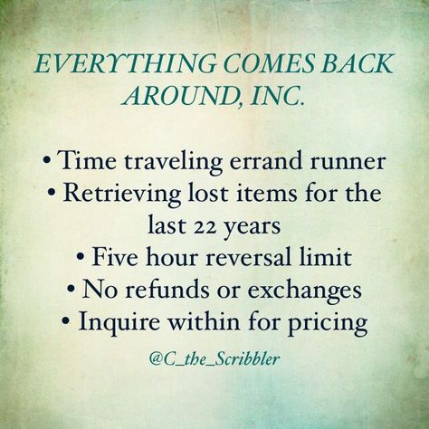 Writing Prompt: time traveling errands Source:@C_the_Scribbler Urban Fantasy Writing, Time Travel Stories, Play Quotes, A Writer's Life, Story Starters, Writing Challenge, Creative Writing Prompts, Story Prompts, Travel Writing