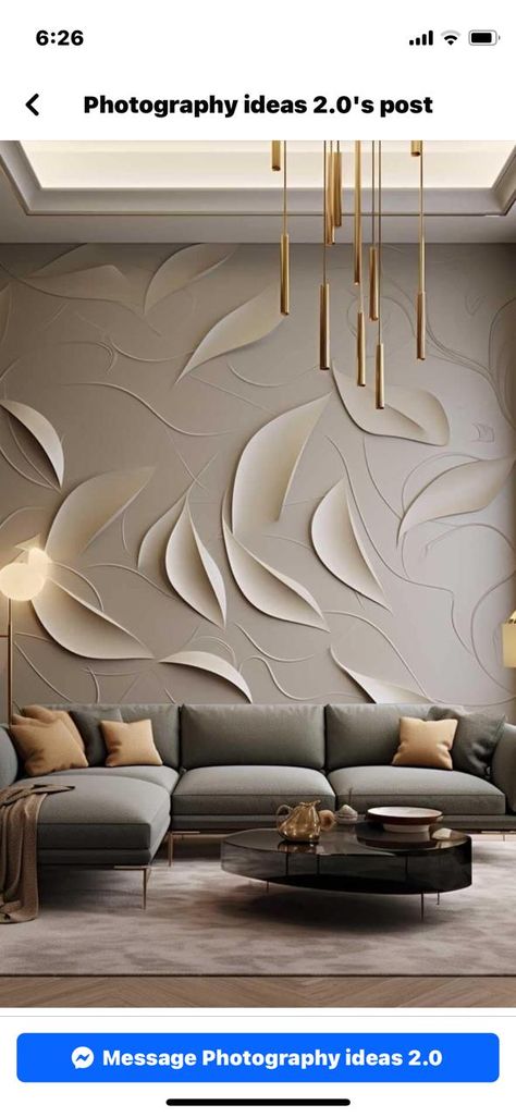 Wall Penal, Wall Paint Ideas, Wall Painting Ideas, Stone Wall Design, Latest Living Room Designs, Bedroom Interior Design Luxury, Wall Panel Design, Hall Interior Design, Wall Texture Design