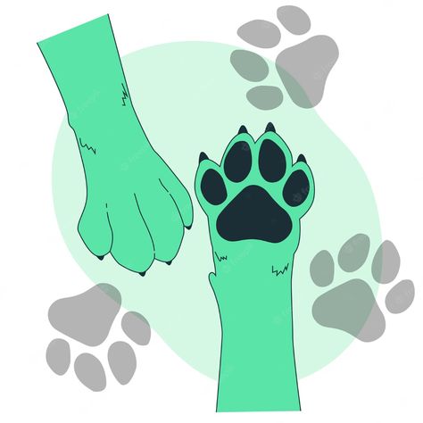 Free Vector | Dog paw concept illustration Dog Paw Illustration, Paws Illustration, Dog Paw Drawing, Paw Illustration, Paw Drawing, Illustration Story, Dogs Trust, Concept Illustration, Web Banner Design