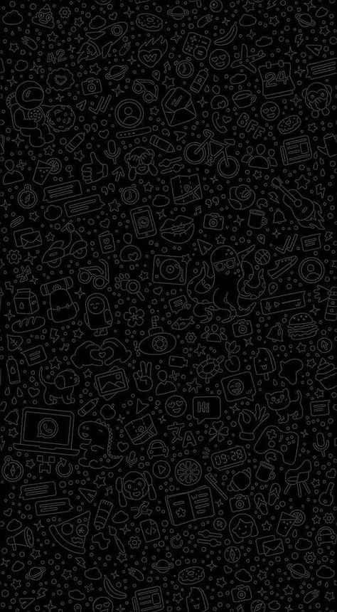 Iphone Whatsapp Chat Wallpaper, Whatsapp Wallpaper Backgrounds Black, Dark Chat Background, Whatsapp Black Wallpaper, Chat Wallpaper Whatsapp Iphone Black, Chat Wallpaper Backgrounds, Wallpaper Whatsapp Iphone Aesthetic, Whatsapp Wallpaper Backgrounds Iphone, Doodle Black Background