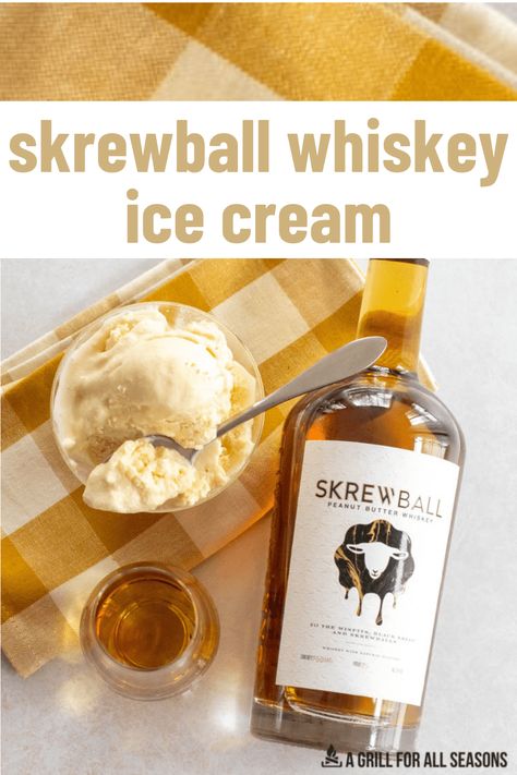 Get ready - this Skrewball Whiskey Ice Cream just might become your new obsession. With just six simple ingredients, you can have homemade ice cream, unlike anything you've ever tasted in a short amount of time. Boozy ice cream is delicious and perfect for an after-dinner treat. Screwball Ice Cream, Booze Ice Cream Recipe, Fun Homemade Ice Cream Flavors, Homemade Boozy Ice Cream, Whisky Ice Cream, Alcohol Infused Ice Cream, Cocktail Ice Cream, Booze Ice Cream, Ice Cream With Alcohol