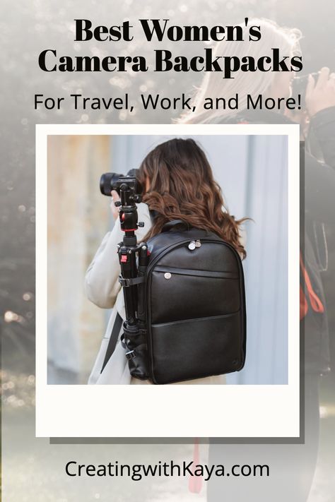 Ready to upgrade your photography gear game? 🤩 Discover the best women's camera backpacks for travel + more in our latest blog post! ✈️📸 Perfect for photographers, content creators, and fashionistas alike, these stylish backpacks make work, commuting, and traveling a breeze! 🎒✨  Tripod Holders and tons of great pockets depending on your camera-bag needs! Best Camera Backpack, Backpacks For Travel, Camera Sling Bag, Stylish Camera Bags, Everyday Carry Bag, Big Camera, Cute Camera, Backpacks For Women, Camera Backpack