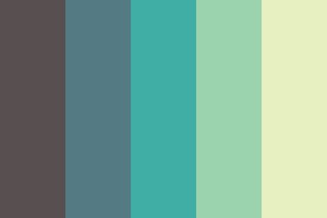 Colors of the Green Sea Color Palette Cool Color Palette, Hex Color Palette, Palette Art, Green Palette, Sea Colour, Apple Coloring, Green Colour Palette, Color Palette Design, Colour Board