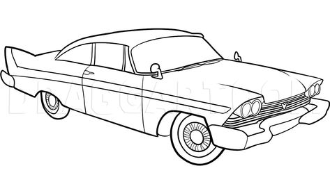 How To Draw An Old Car, Old Car, Step by Step, Drawing Guide, by Dawn | dragoart.com Car Drawing Pencil, Car Drawing Easy, Auto Cartoon, Old Fashioned Cars, School Car, Tuning Cars, Car Drawing, Car Tattoos, Truck Coloring Pages