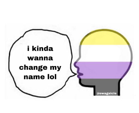 This User Is Nonbinary, Nonbinary Names List, Nonbinary Names, Non Binary Names, Nonbinary Flag, Lgbtq Quotes, Pride Stuff, Lgbt Humor, Non Binary Pride