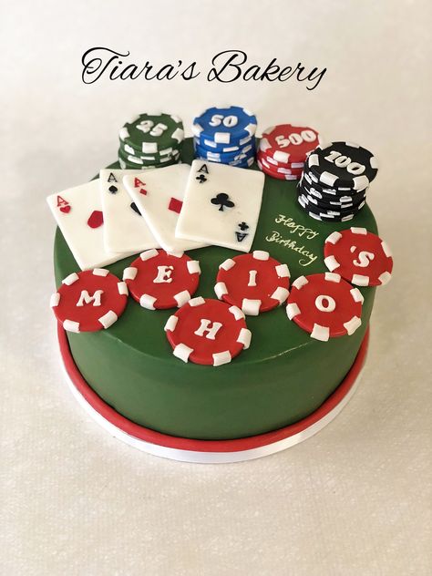 Poker Cake, Poker, Las Vegas Cake, poker torte, by Tiara’s Bakery in Switzerland Poker Birthday Cake, Las Vegas Cake, Poker Cake, Vegas Cake, Cards Cake, Circle Cake, Vegas Night, Torte Cupcake, Gambling Cake