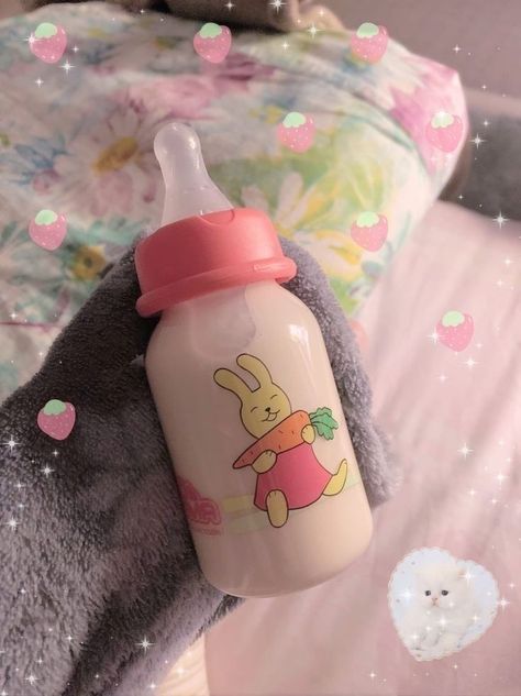 Kawaii Pacifier, Ed Wallpaper, Puppy Time, Baby Pink Aesthetic, Pink Milk, Baby Alive, Baby Bottle, Cute Little Things, Sippy Cup