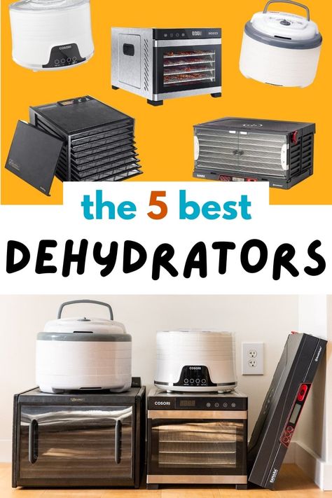 We reviewed the best food dehydrators for beginners and pros! Click to learn about dehydrator features and comparisons to find the best dehydrator for your needs. Best Dehydrator, Best Food Dehydrator, Food Dehydrator Machine, Food Dehydration, Food Dehydrators, Canning Food Preservation, Food Tool, Hiking Food, Best Beans