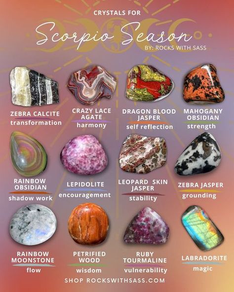 Scorpio Crystals Stones, Scorpio Witchcraft, Scorpio Gemstones, Scorpio Stones, Scorpio Witch, Crystals For Scorpio, Scorpio Crystals, Lilith In Scorpio, Crystals For Wealth