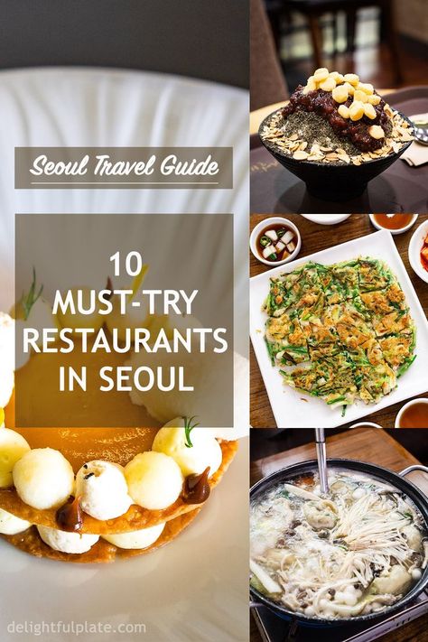 10 must-try restaurants in Seoul, from casual to fancy places. You will find information regarding location, what to order there and my brief reviews of each place in this guide. Seoul Wallpaper, Seoul Travel Guide, Seoul Korea Travel, Seoul Travel, Asian Street Food, Thailand Food, Korean Restaurant, South Korea Travel, Hotel Food