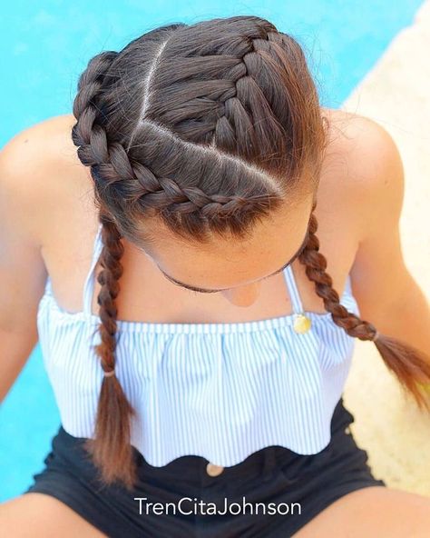 Pretty Braid Styles, Pretty Braid, Goldie Locks, Girl Hair Dos, Swimming Hairstyles, Sport Hair, Stunning Hairstyles, Sports Hairstyles