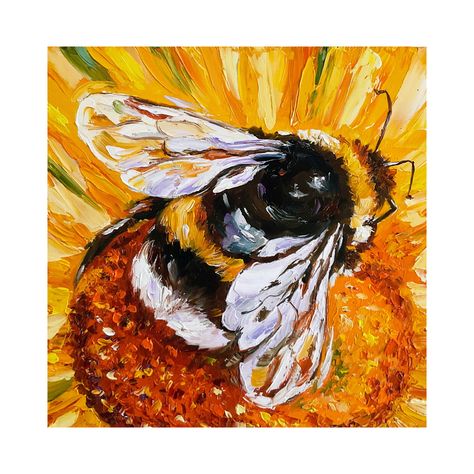 Honey Bee Painting, Bumble Bee Painting, Bumble Bee Art, Bee Artwork, Bee Painting, Small Wall Art, Insect Art, Bee Art, Painting Class