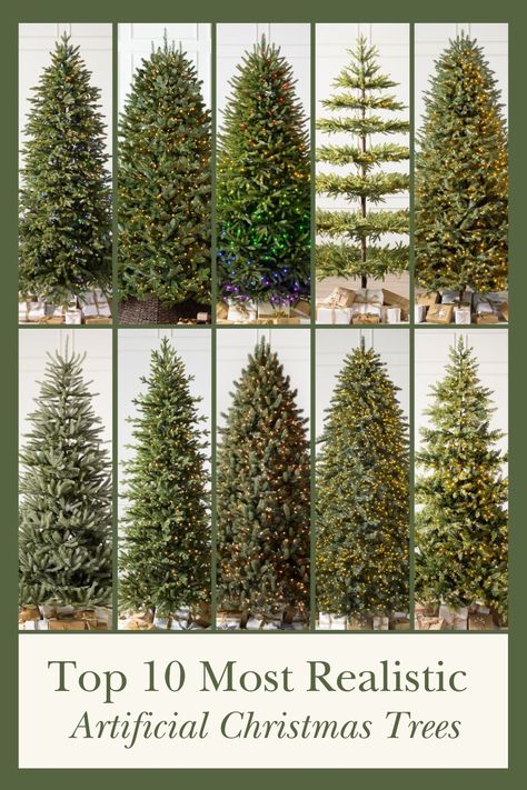 Christmas Real Tree Ideas, Type Of Christmas Tree, Faux Pine Christmas Tree, Christmas Tree Fake, Real Christmas Trees, Best Fake Christmas Tree, Christmas Tree Types, Down Swept Christmas Tree, Best Christmas Trees Artificial