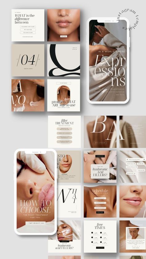 10 creative Instagram Story ideas for estheticians to engage with their followers and grow their #Botox_Social_Media #Filler_Instagram #Esthetician_Instagram #Dermatology_Clinic Filler Instagram, Nurse Injector, Instagram Design Layout, Aesthetic Clinic, Social Media Presence, Instagram Layout, Social Media Design Inspiration, Instagram Feed Ideas, Social Media Branding