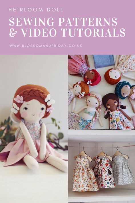 Fairy Dolls Diy Free Pattern, Hand Sewing Doll Clothes, Ragdoll Clothes Patterns Free, Heirloom Dolls Handmade, Mermaid Doll Pattern Sewing, Fairy Rag Doll, Free Cloth Doll Patterns, Easy Rag Doll Pattern Free, Fairy Doll Pattern