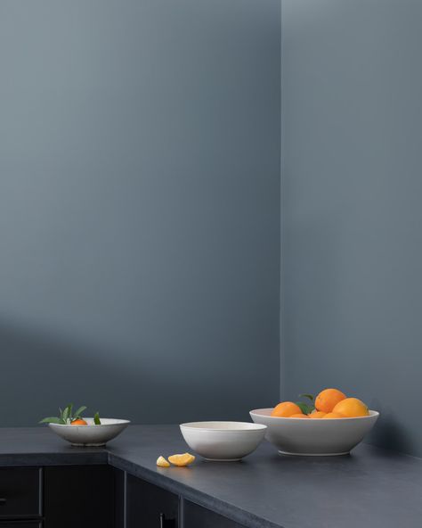 Wolf Gray 2127-40 | Benjamin Moore Brewster Gray, Benjamin Moore Kitchen, Exterior Wood Stain, Blue Gray Paint, Exterior Stain, House Color Palettes, Wood Stain Colors, Benjamin Moore Colors, Grey Paint