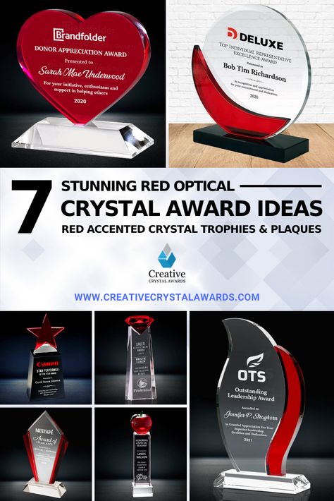 Red crystal awards red optical crystal trophy award red accented crystal plaques red theme crystal awards colored crystal awards red glass awards Trophy Acrylic Design, People Choice Awards Trophy, Acrylic Plaque Award, Peoples Choice Awards Trophy, Trophy Plaques, Employee Awards, Glass Trophies, Corporate Awards, Glass Awards