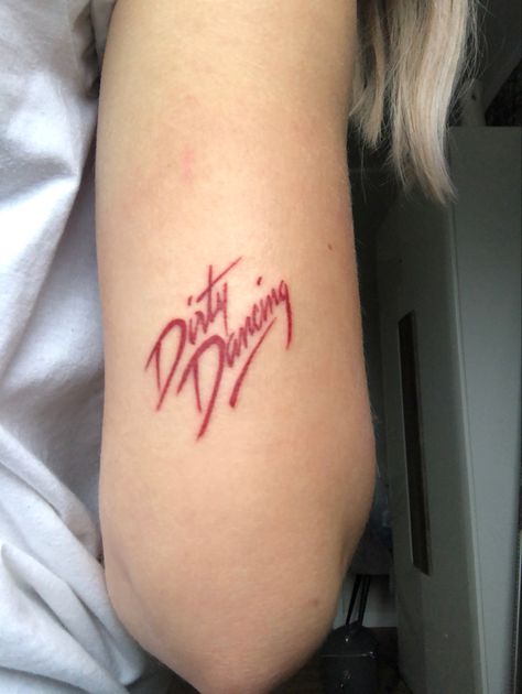 Pretty Woman Tattoo Movie, Dirty Dancing Tattoo Ideas, 80s Movie Tattoos, Mtv Tattoo, Dancing Queen Tattoo, Dancing Tattoos, Dirty Tattoos, 80s Tattoo Ideas, Dirty Dancing Tattoo