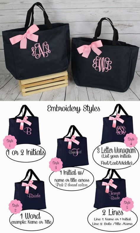 Personalized Tote Bags Bridesmaids, Bridesmaid Tote Bags, Bridesmaid Gift Bags, Wedding Tote, Bridesmaid Bags, Monogram Tote Bags, Embroidered Tote, Monogram Tote, Personalized Tote Bags