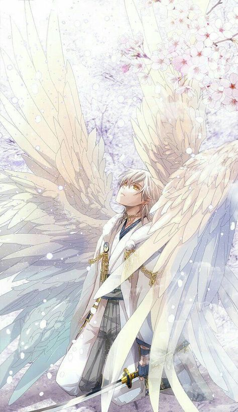 Anime boy, angel, wings, white; Anime Guys 천사와 악마, Fan Art Anime, Anime Body, Art Manga, Manga Boy, 판타지 아트, Anime Angel, Drawing Tutorials