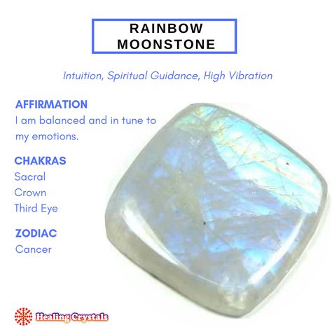 Moonstone Colors Gemstones, Grey Moonstone Meaning, Rainbow Moonstone Properties, Spiritual White Moonstone Gemstones, Crystals Store, Rainbow Moonstone Jewelry, Crystal Guide, Crystal Aesthetic, Spiritual Crystals