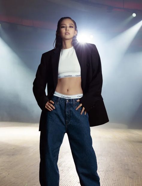 Shop the Campaign | Calvin Klein Jennie Calvin Klein, Swimsuit Workout, Calvin Klein Outfits, Loose Fit Jeans, Jennie Lisa, Calvin Klein Woman, Women Denim Jeans, Blackpink Fashion, Blackpink Jennie