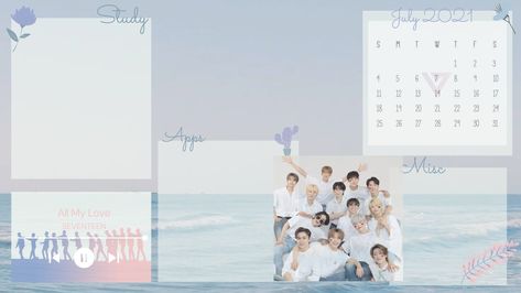 Organize your desktop with SVT THEMED DESKTOP wallpaper - ( Study ) Aesthetic Screen Wallpaper, Desktop Wallpaper For Laptop, Screen Wallpaper Laptop, Seventeen Desktop Wallpaper, Kpop Laptop Wallpaper, Bts Desktop Wallpaper, Laptop Wallpaper Ideas, Kpop Laptop, Aesthetic Seventeen