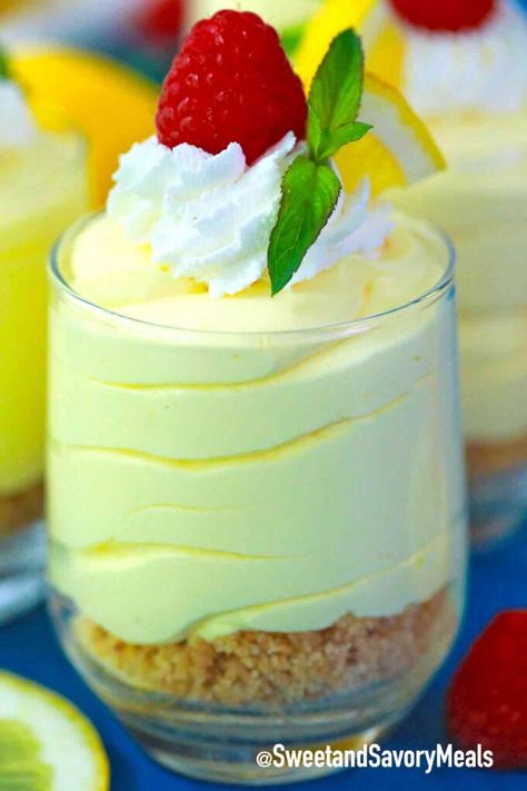 Lemon Mousse Recipe - Sweet and Savory Meals Lemon Mousse Recipe, Lemon Mouse, Lemon Mousse Cake, Easy Chocolate Mousse, Strawberry Pretzel Salad, Lemon Mousse, Lemon Dessert, Savory Meals, Green Lemon