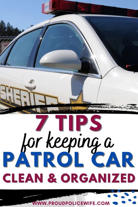 A police officer's patrol car is like a mobile office. Here are 7 easy ways to keep a patrol car clean and organized throughout the year. Police Academy Packing List, Police Officer Equipment Storage, Police Vehicle Organization, Police Officer Gear Storage, Female Law Enforcement, Back Of A Cop Car Inside, Law Enforcement Wife, Law Enforcement Family, Patrol Car