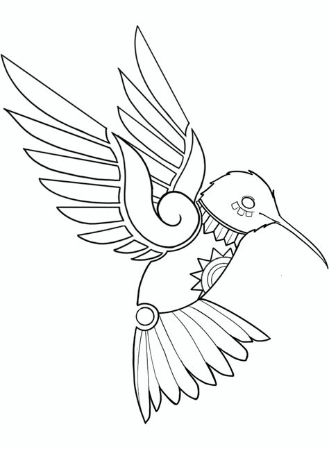 Aztec Coloring Pages, Alebrijes Tattoo, Aztec Hummingbird Tattoo, Aztec Quetzalcoatl Art, Aztec Pattern Drawing, Aztec Art Tattoo, Hummingbird Coloring Pages, Aztec Animals, Quetzalcoatl Art