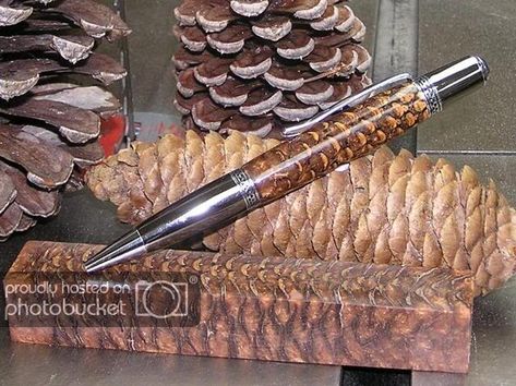 another Pine Cone pen - International Association of Penturners Pen Turning Projects, Turned Pens, Wood Turning Pens, Hand Turned Pens, Turning Projects, Lathe Projects, Pen Turning, Pen Blanks, Wooden Pen