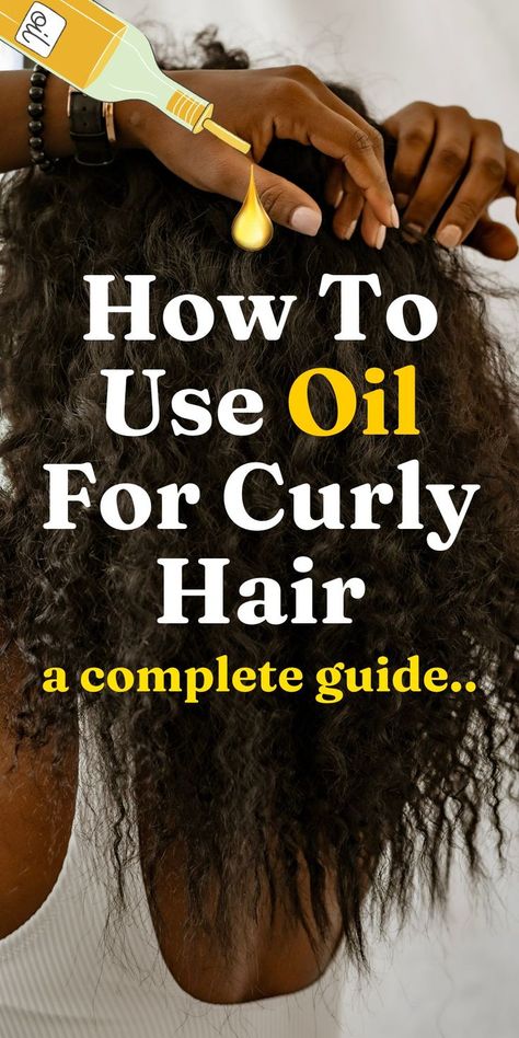 Tired of complicated hair routines? Our simple guide to using oil for curly hair will give you the best curls of your life! Learn about the best oils for your hair and how to use them for maximum results. Castor Oil Hair Benefits, Hair Oiling For Curly Hair, Oiling Curly Hair, Best Oil For Curly Hair, How To Oil Curly Hair, Oiling Hair Routine, Hair Oil For Curly Hair, Curly Hair Oil, Grow Curly Hair