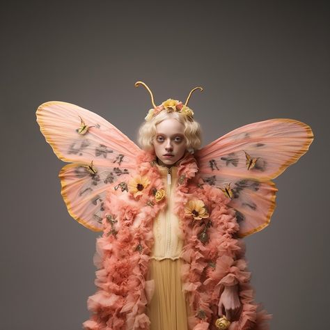 Maple Moth, Moth Fairy Costume, Rosy Maple Moth Costume, Moth Fashion, Moth Diy Costume, Ren Faire Costume Moth, Rosie Maple Moth, Moth Costume, Rosy Maple Moth Character