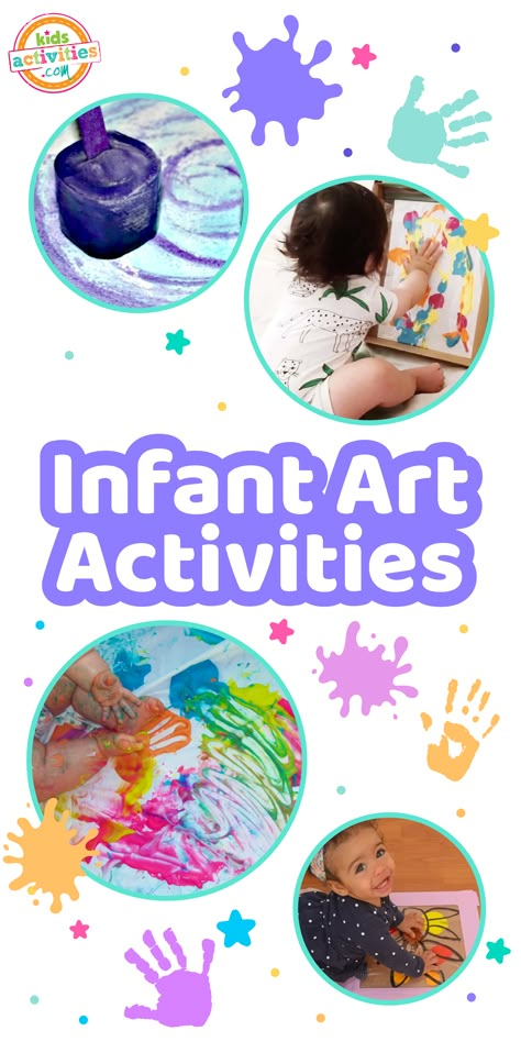 Looking for creative activities for little hands? Today we have 25 infant art activities that are perfect for toddlers, preschoolers, and kindergarteners! These great ideas are perfect for all young children and are easy to set up. Creative Arts Activities For Infants, Family Theme Activities For Infants, Indoor Infant Activities, Activities For One Year Olds Daycare, Infant Preschool Activities, Infant Invitation To Play, Infant Creative Art Activities, Lesson Plan Ideas For Infants, Mobile Infant Classroom Ideas