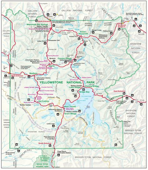 The Ultimate 7-day Teton and Yellowstone Road Trip Itinerary – Bearfoot Theory Yellowstone Map, Yellowstone National Park Vacation, Yellowstone Vacation, Lamar Valley, Yellowstone Trip, Visit Yellowstone, West Yellowstone, Yellowstone Park, National Parks Map