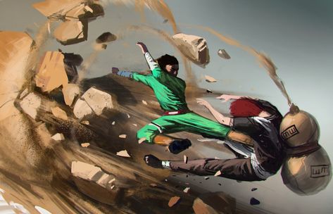 ArtStation - Fight Paints, Jason Kang Lee Vs Gaara, Gaara Fanart, Poses Manga, Rock Lee, Naruto Series, Naruto Wallpaper, Cool Anime Pictures, Naruto Art, Naruto Shippuden Anime